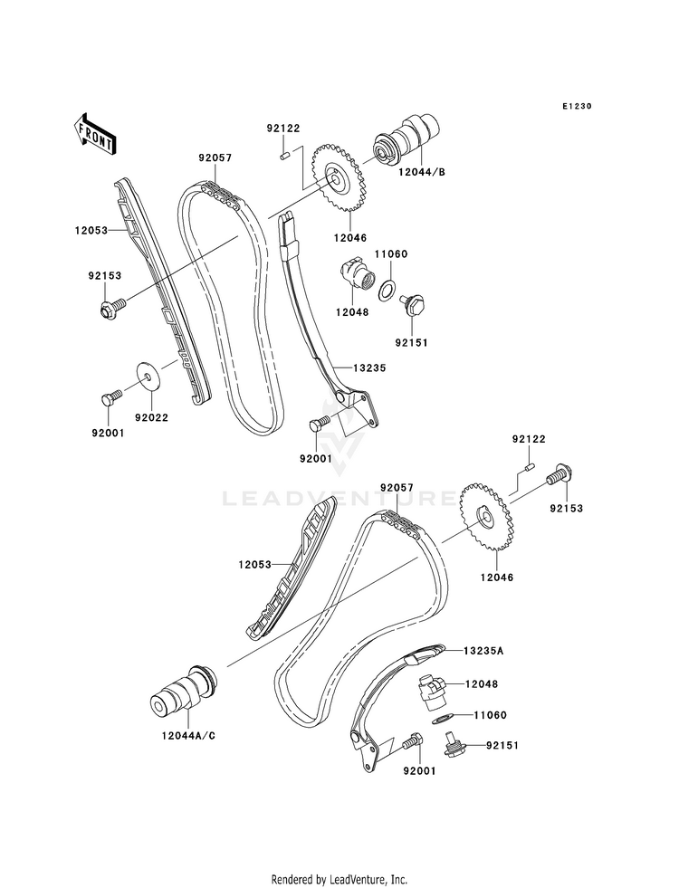 Camshaft(S)/Tensioner Schematic