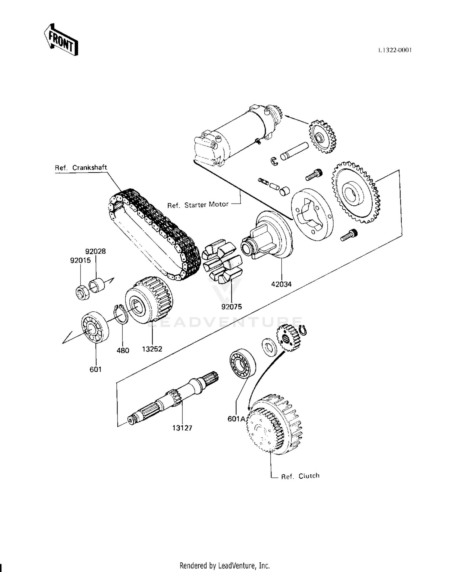 SECONDARY SHAFT ('81-'83 H2/H3/H4)