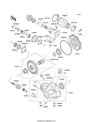 Drive Shaft/final Gear Schematic