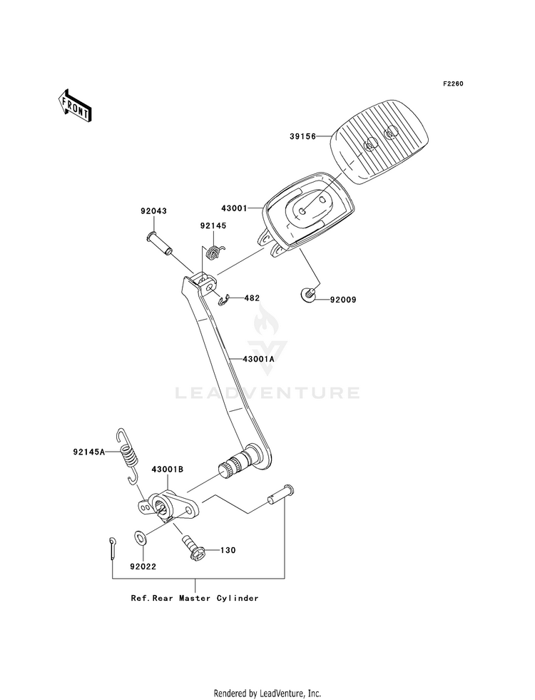 Brake Pedal/Torque Link Schematic