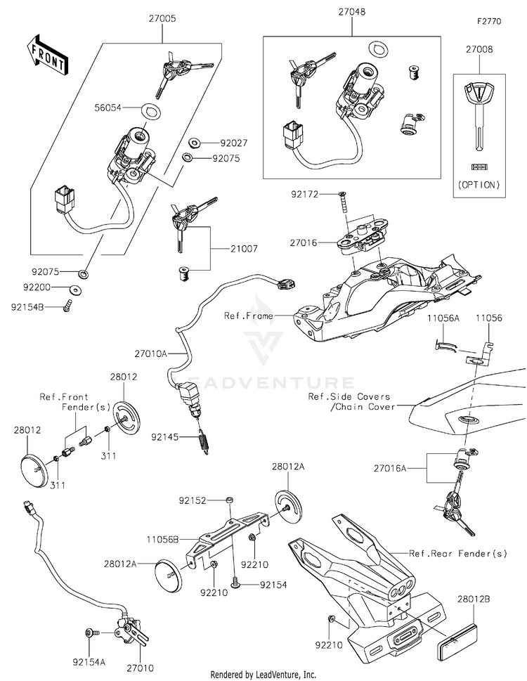 Ignition Switch/Locks/Reflectors Schematic
