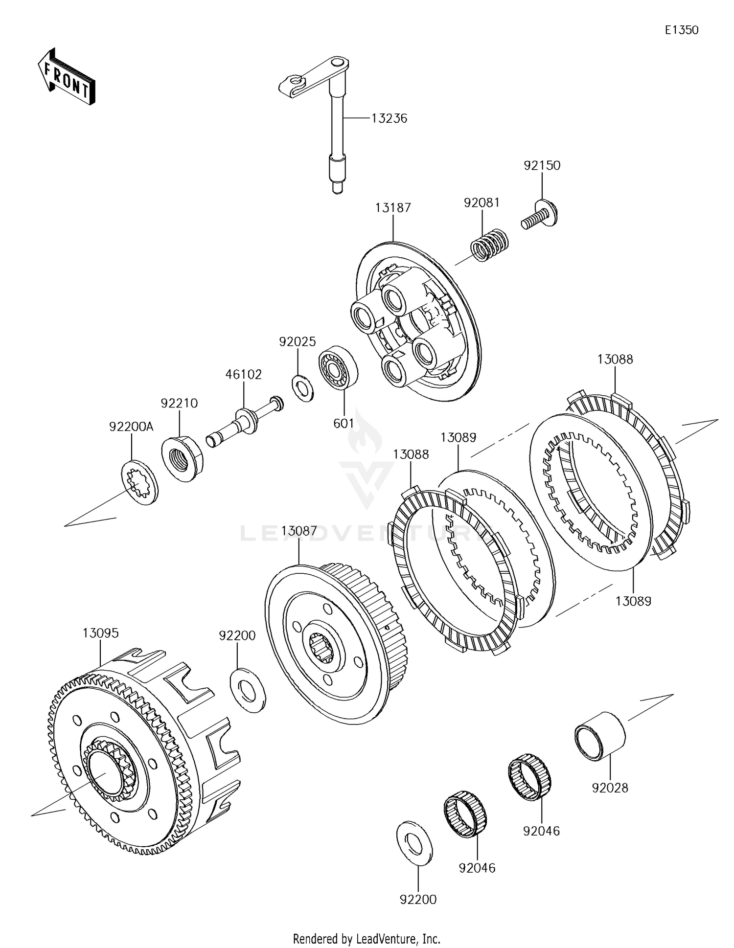 kx100 clutch cover