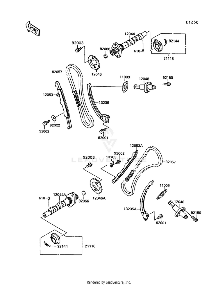 Camshaft(S)/Tensioner Schematic