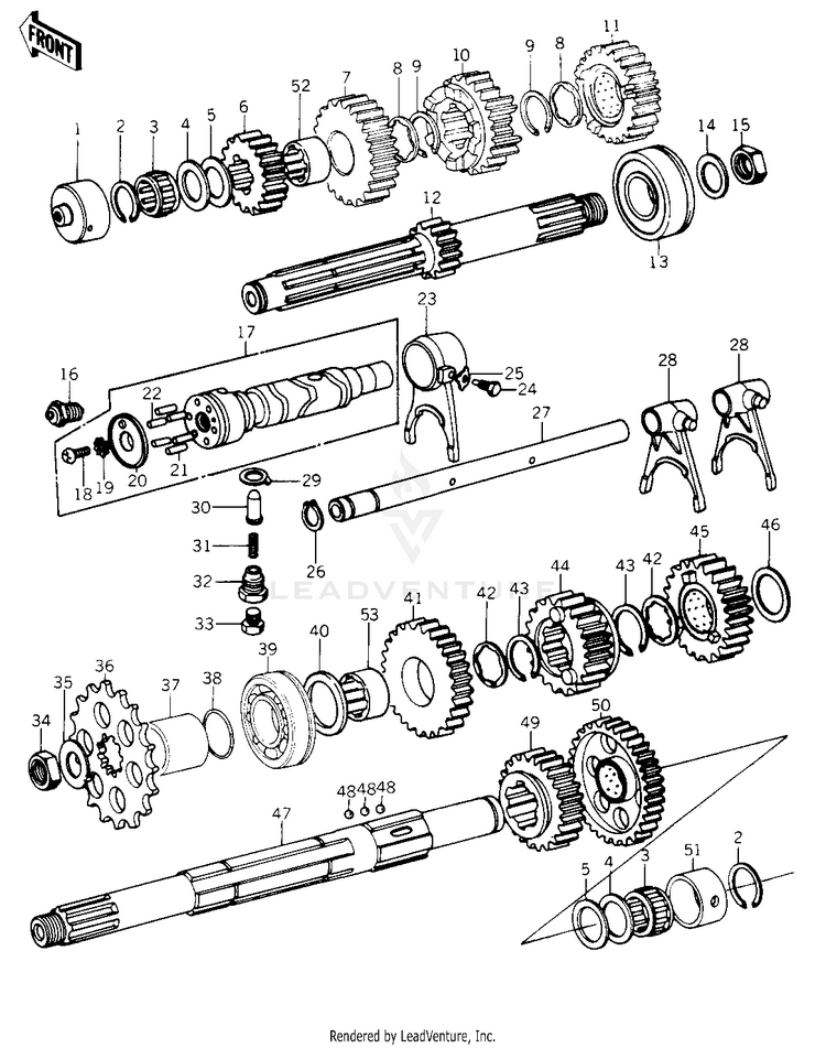 Transmission/Change Drum ('78 C1/C1a) Schematic