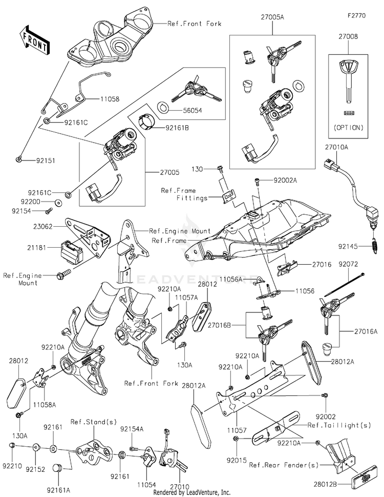 Ignition Switch/Locks/Reflectors Schematic