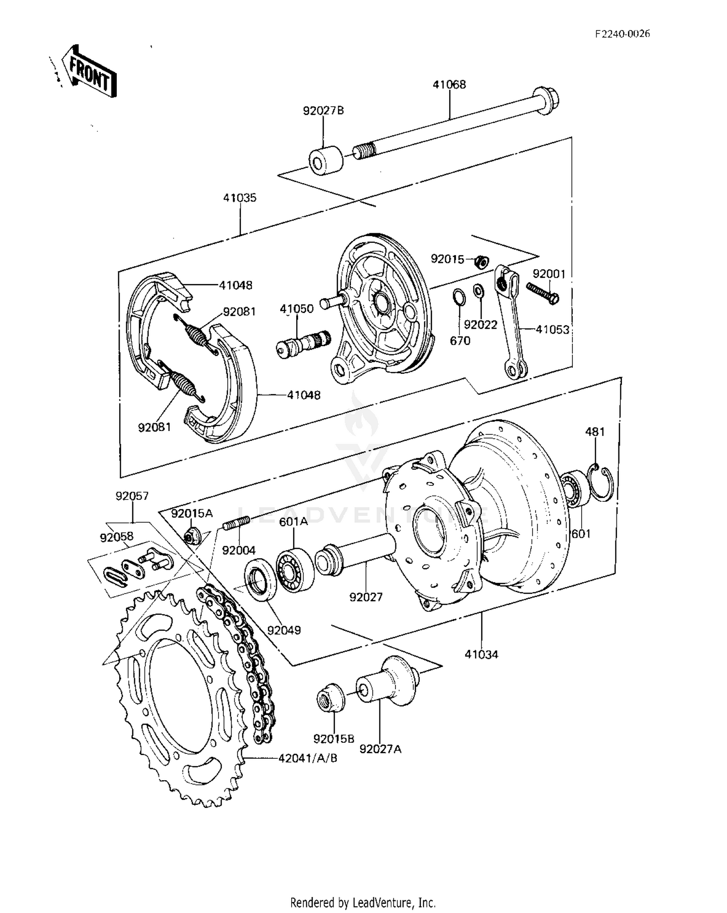 REAR HUB/BRAKE/CHAIN