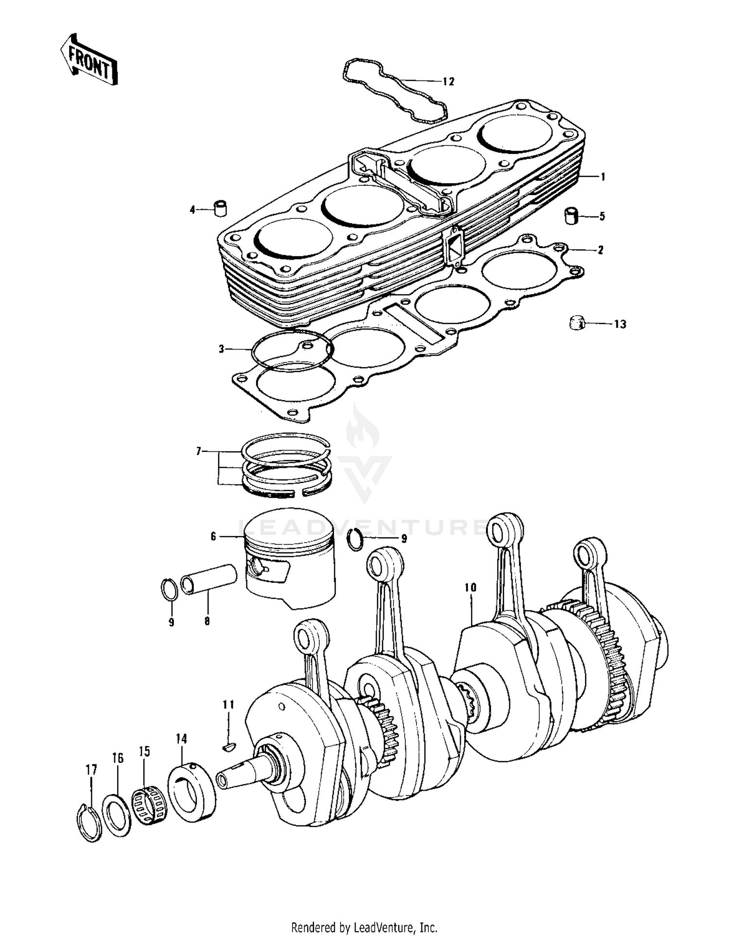 CYLINDER/PISTONS/CRANKSHAFT