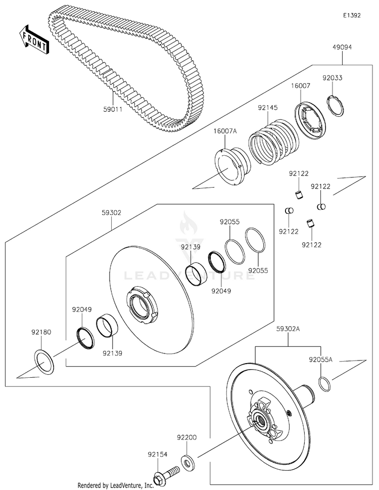 Driven Converter/Drive Belt Schematic