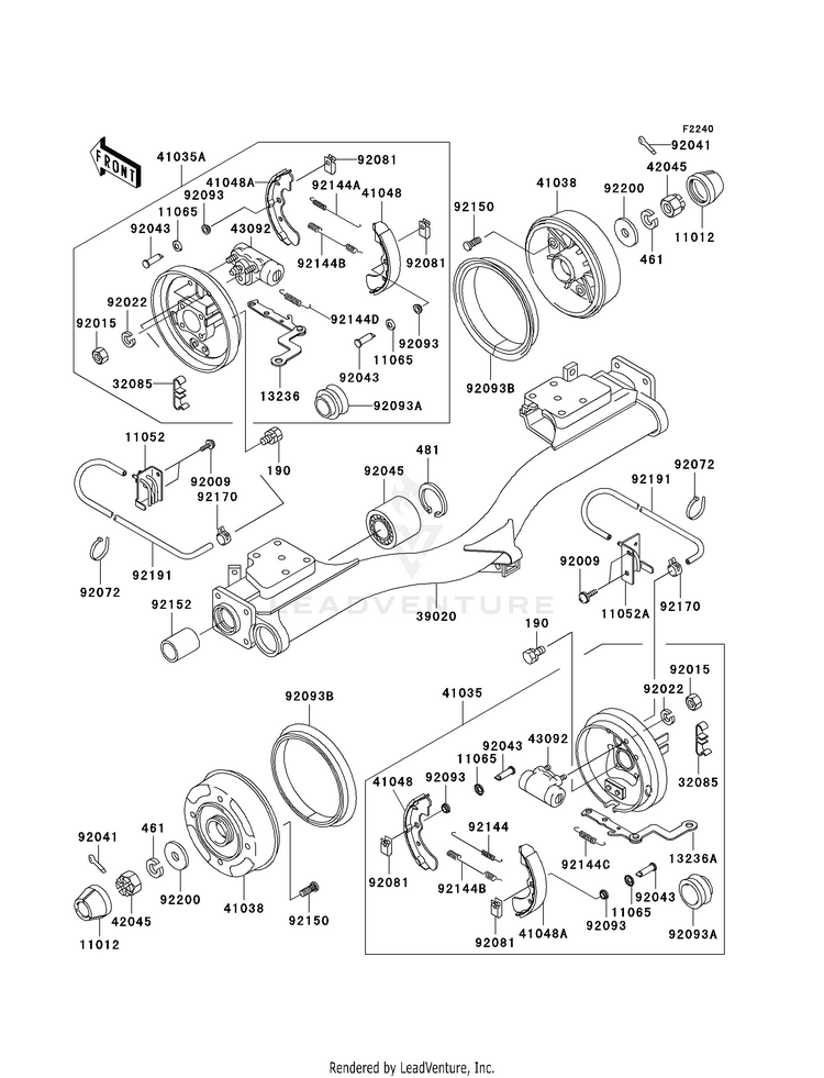 Rear Hubs/Brakes Schematic