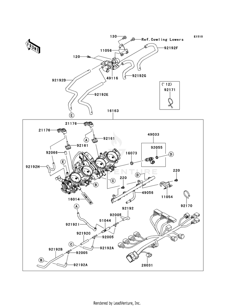 Throttle ZX1400EDF Ninja ZX-14R (2013) Schematic