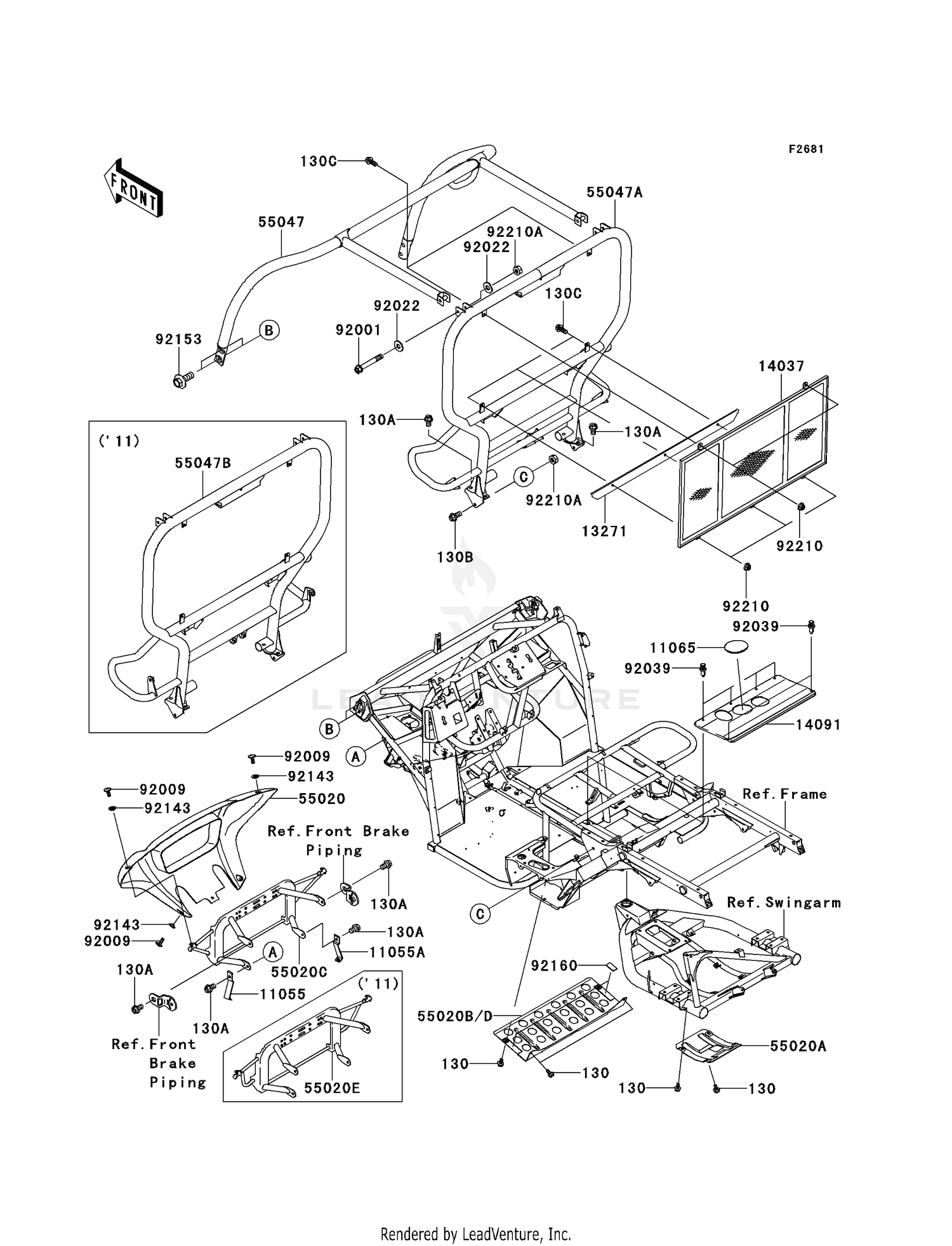 GUARDS/CAB FRAME