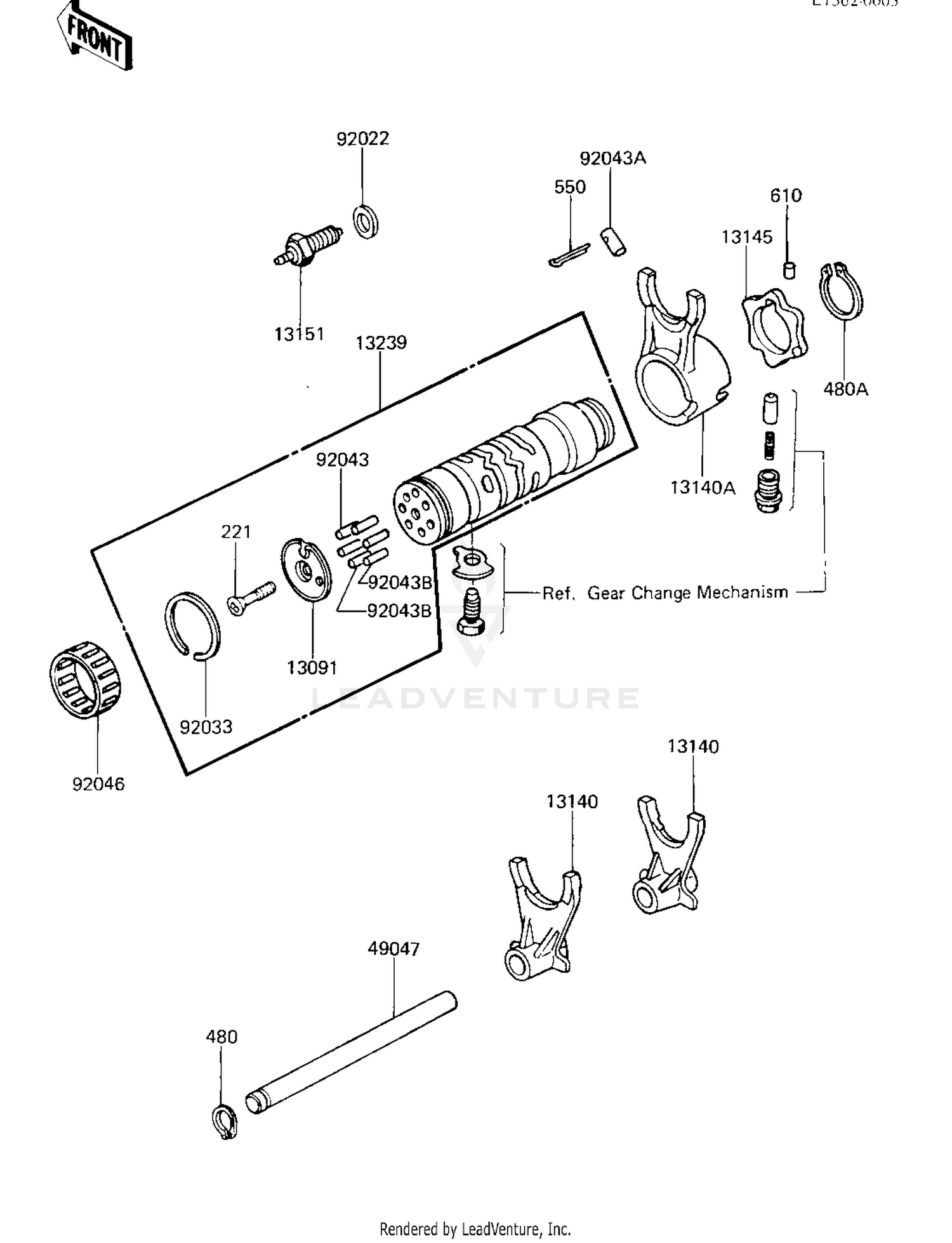GEAR CHANGE DRUM & FORKS