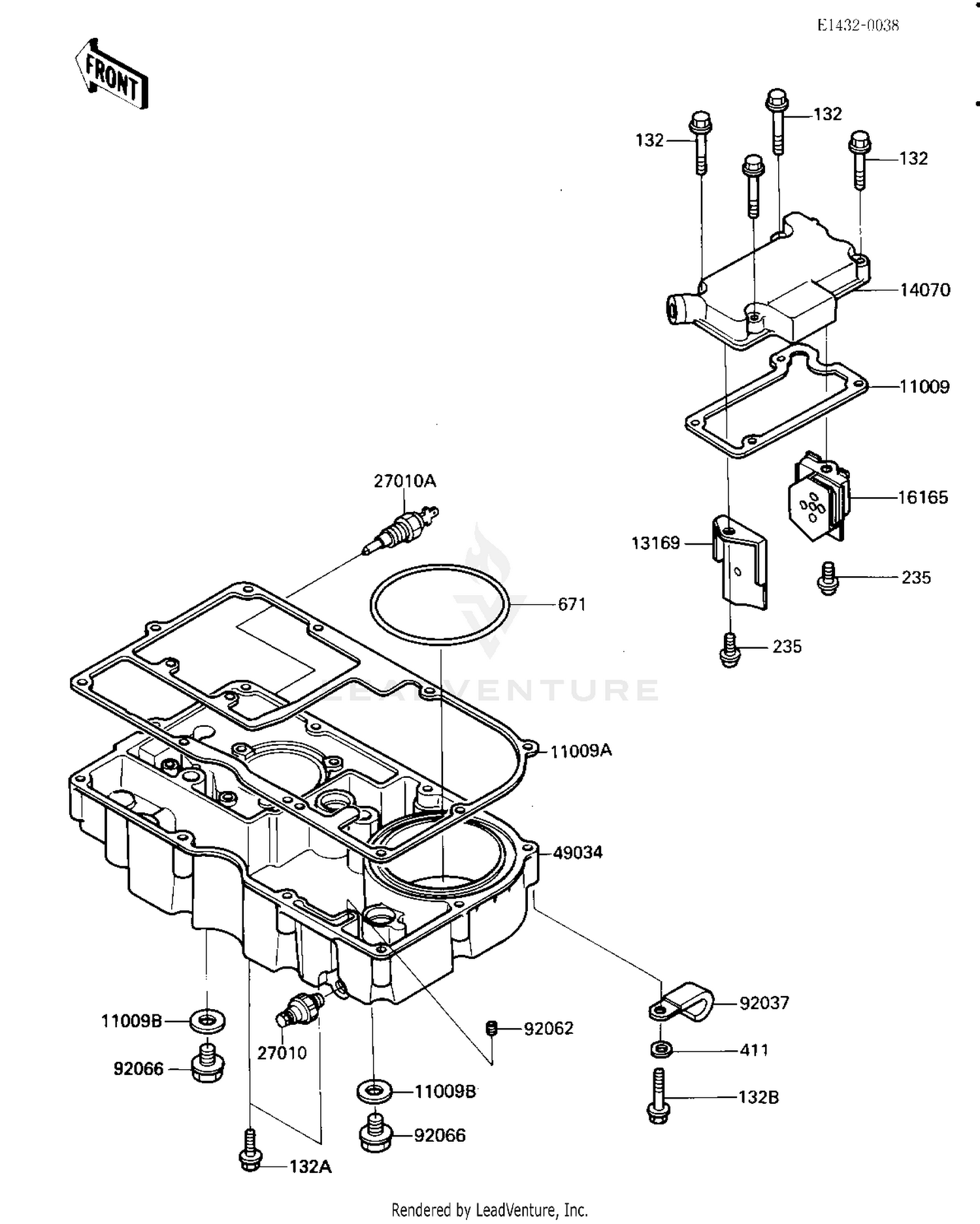BREATHER COVER/OIL PAN