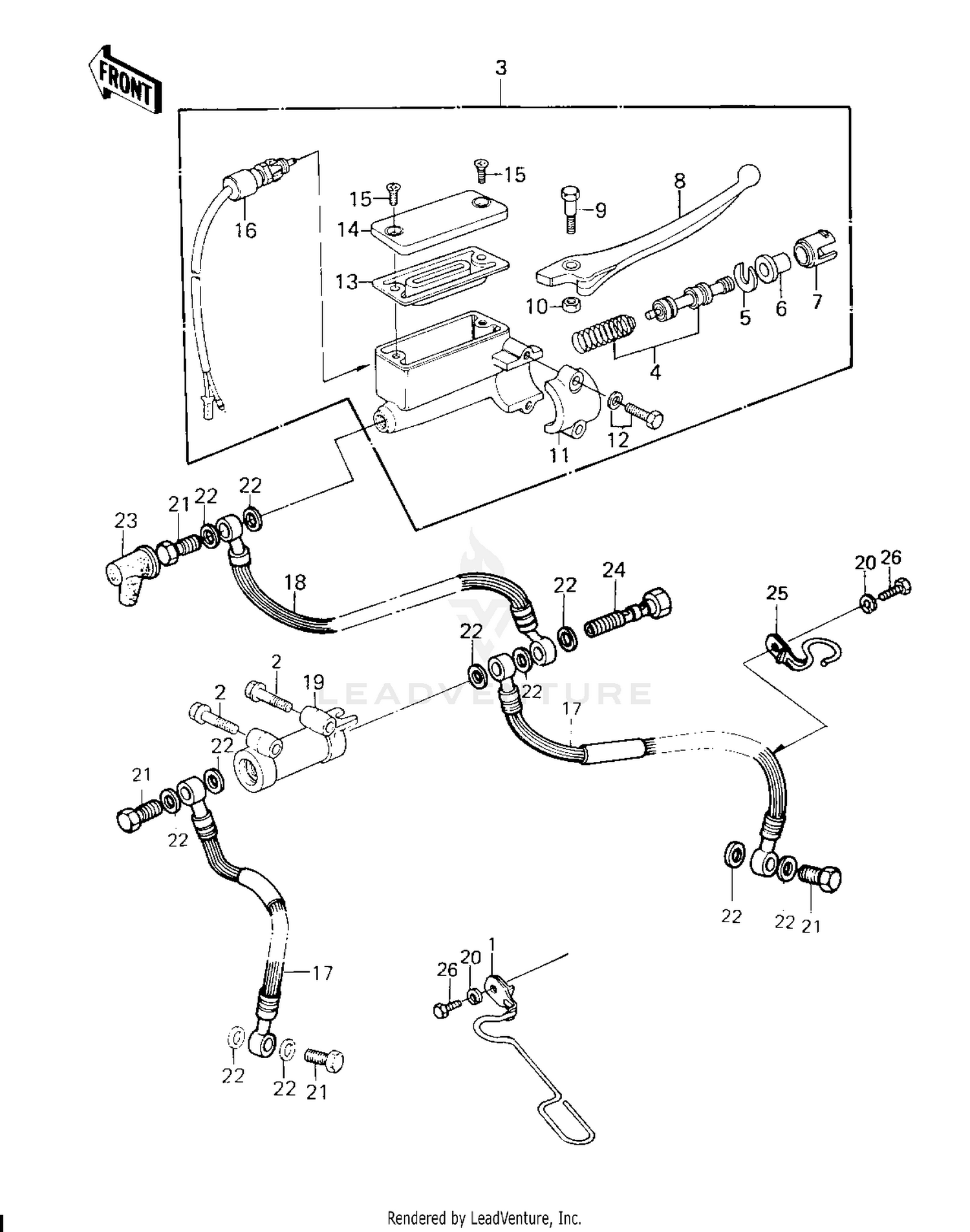 FRONT MASTER CYLINDER ('80 H1)