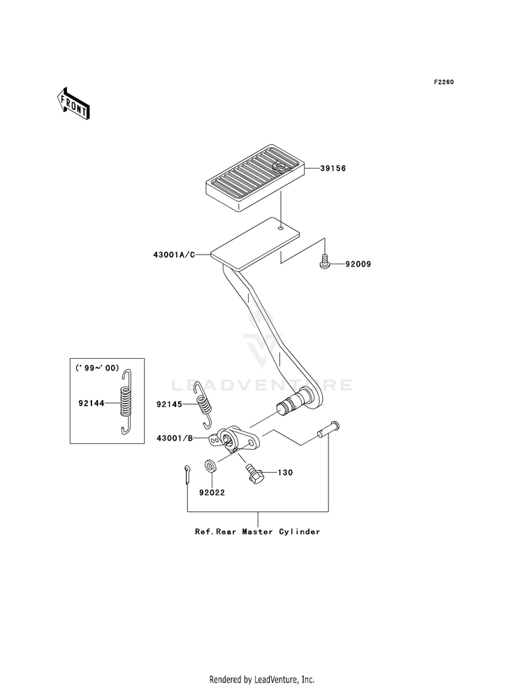Brake Pedal/Torque Link Schematic