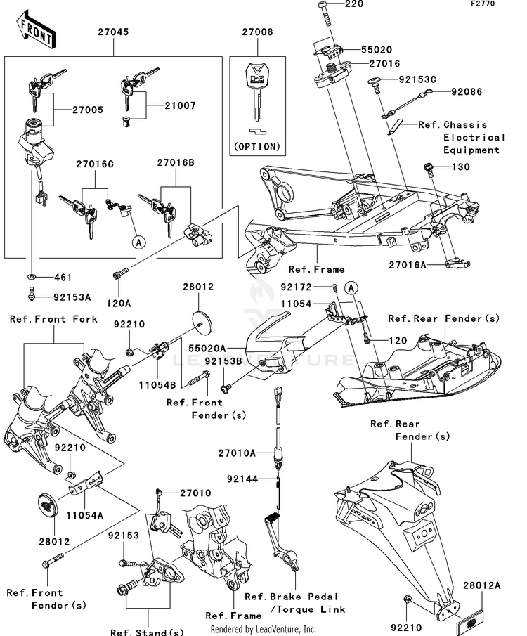 Ignition Switch/Locks/Reflectors Schematic