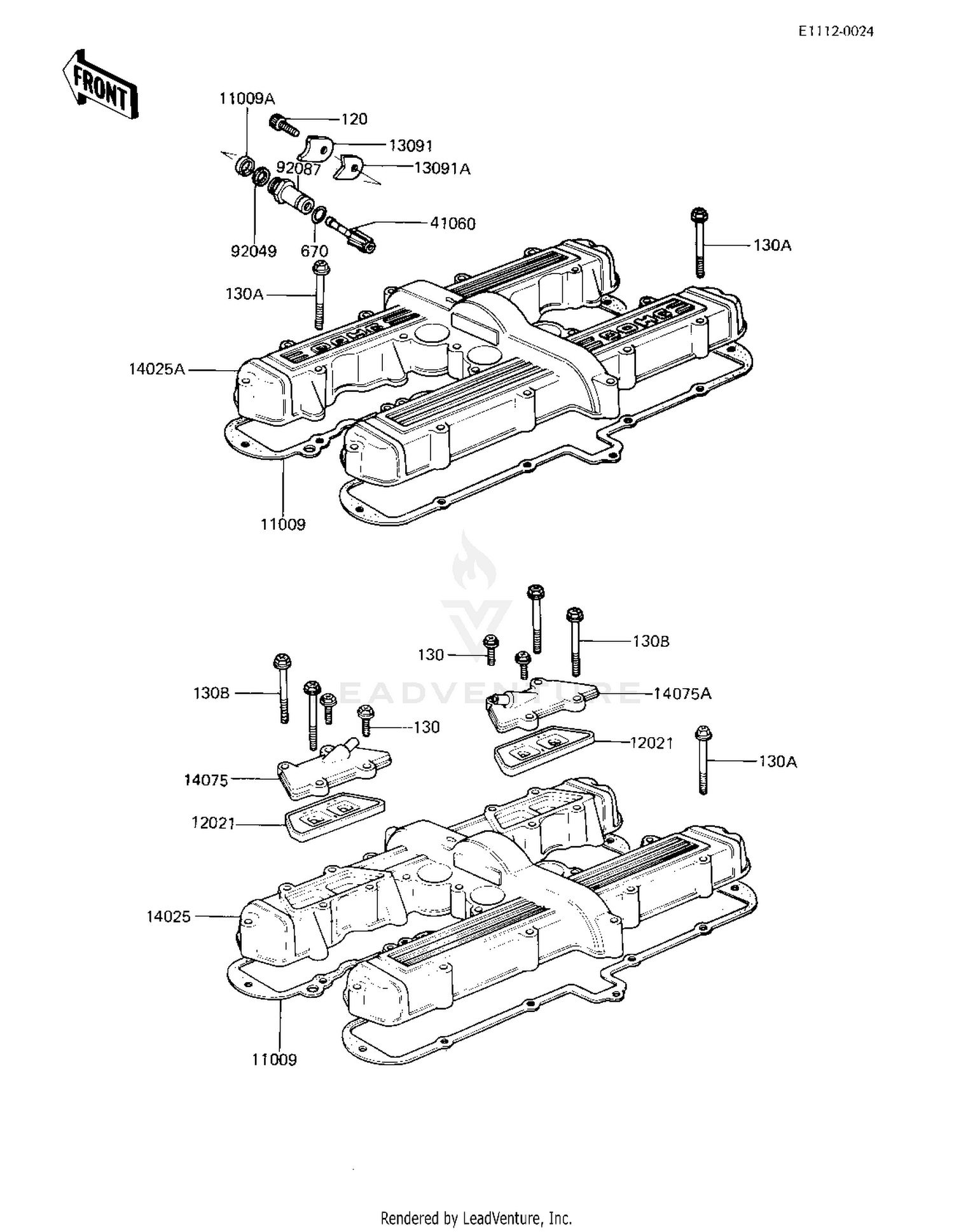 CYLINDER HEAD COVER ('81 -'82 KZ750-E2/E