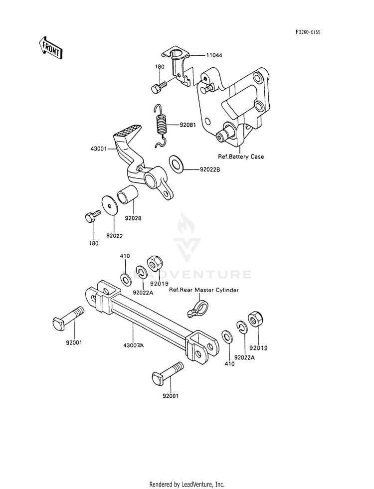 Brake Pedal/Torque Link Schematic