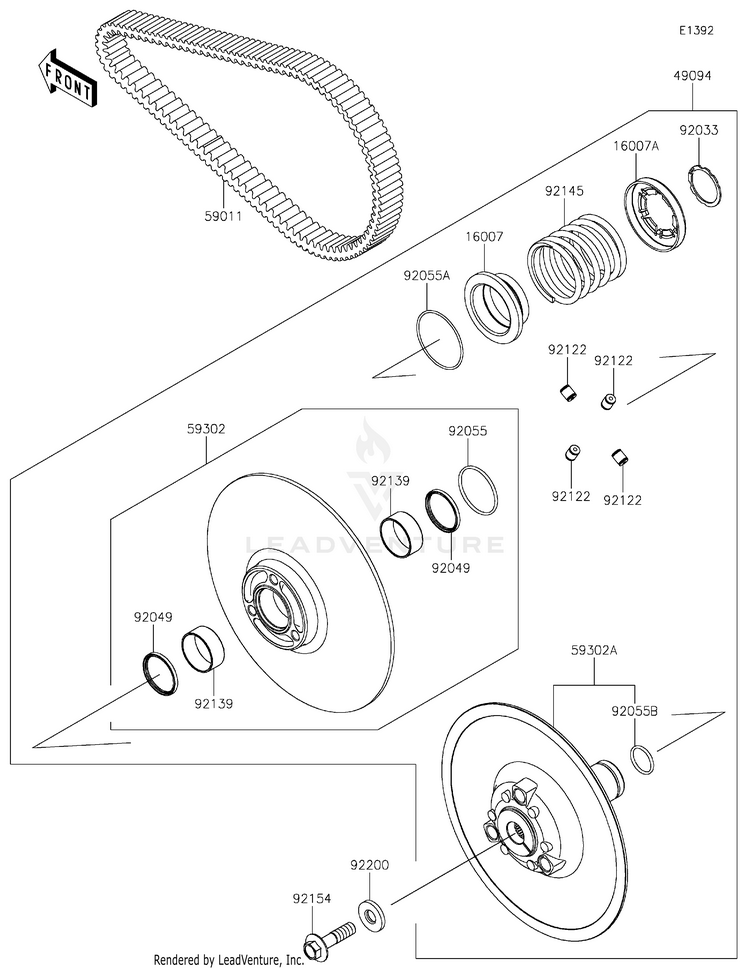 Driven Converter/Drive Belt Schematic