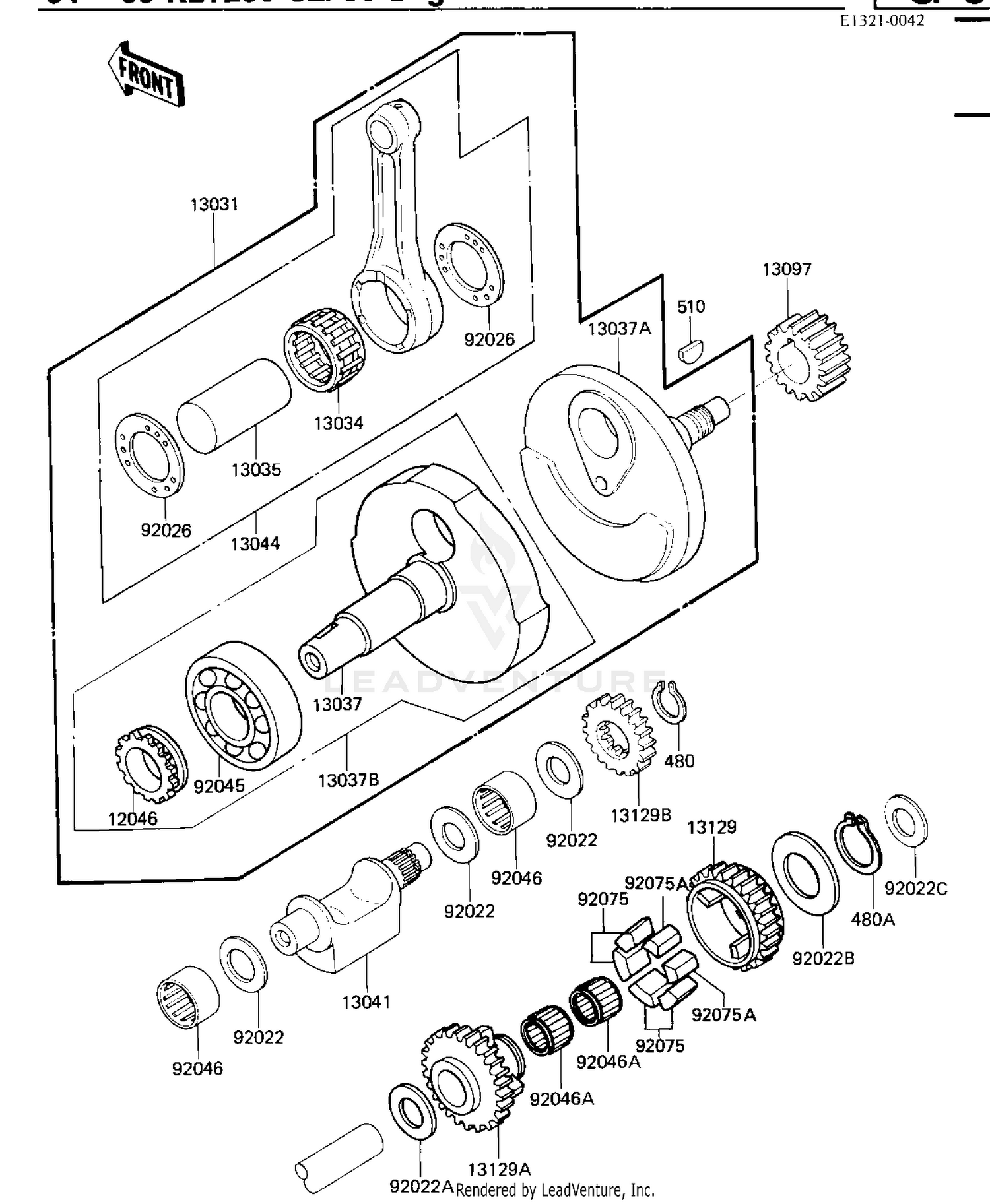 CRANKSHAFT/BALANCER ('84-'85 C2/C3)