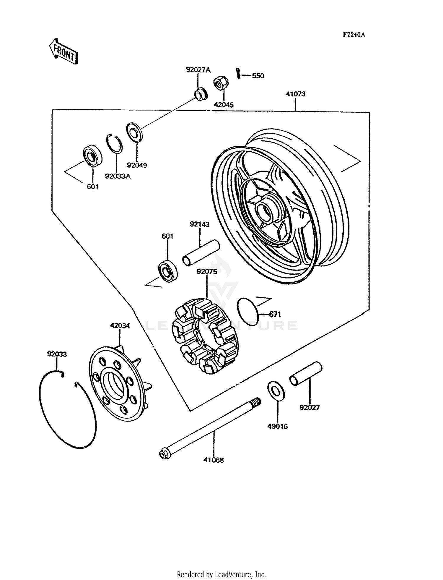 REAR WHEEL/CHAIN (ZG1000-A9)