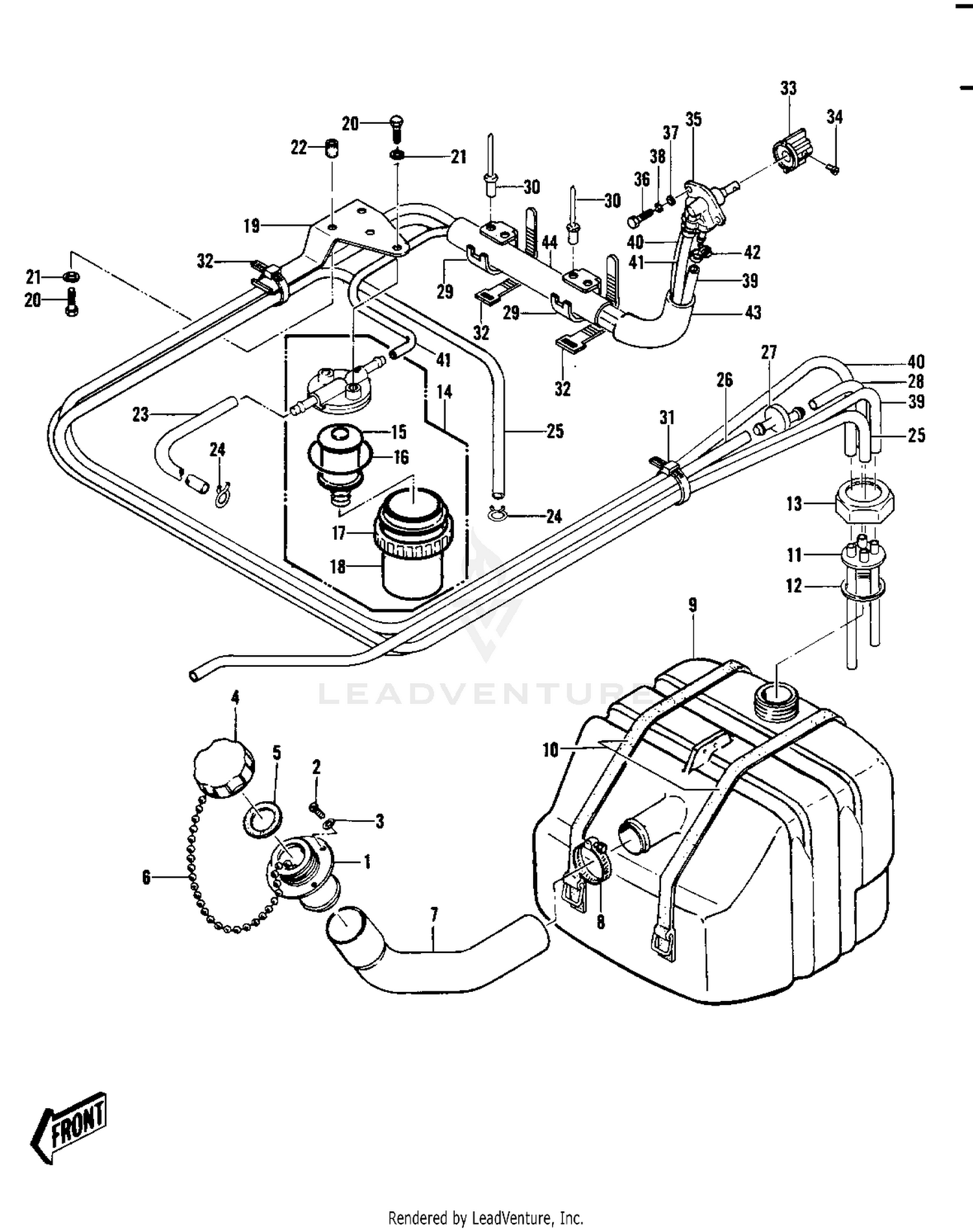 FUEL TANK  ('82-'83 JS440-A6/A7)