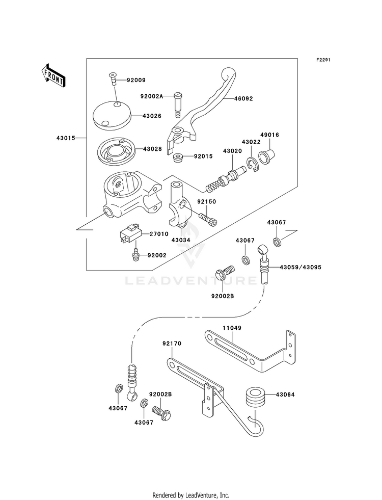 Front Master Cylinder Schematic