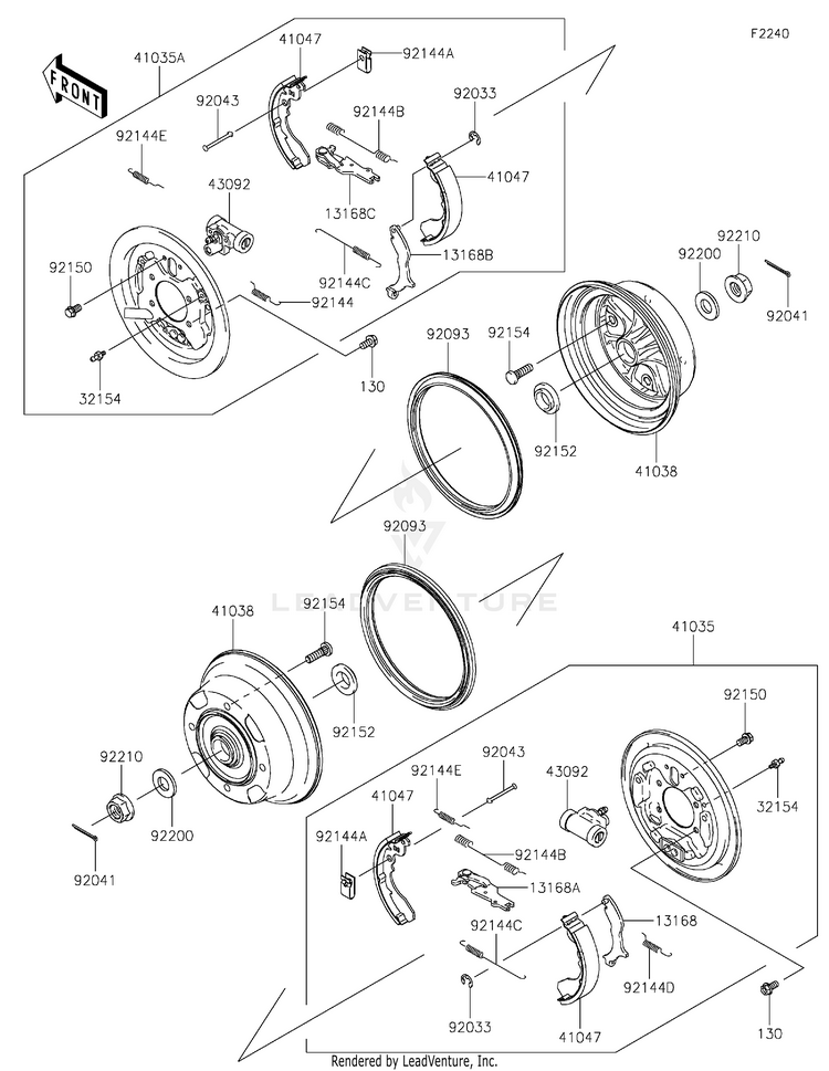 Rear Hubs/Brakes Schematic