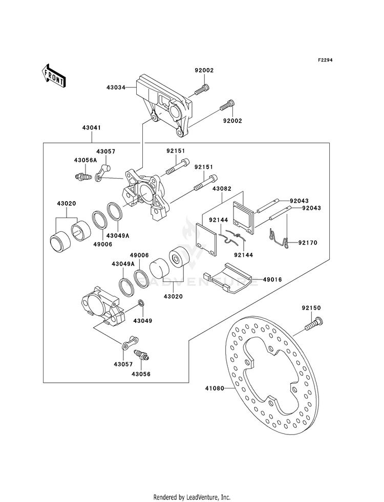 Rear Brake (B1/B2) Schematic