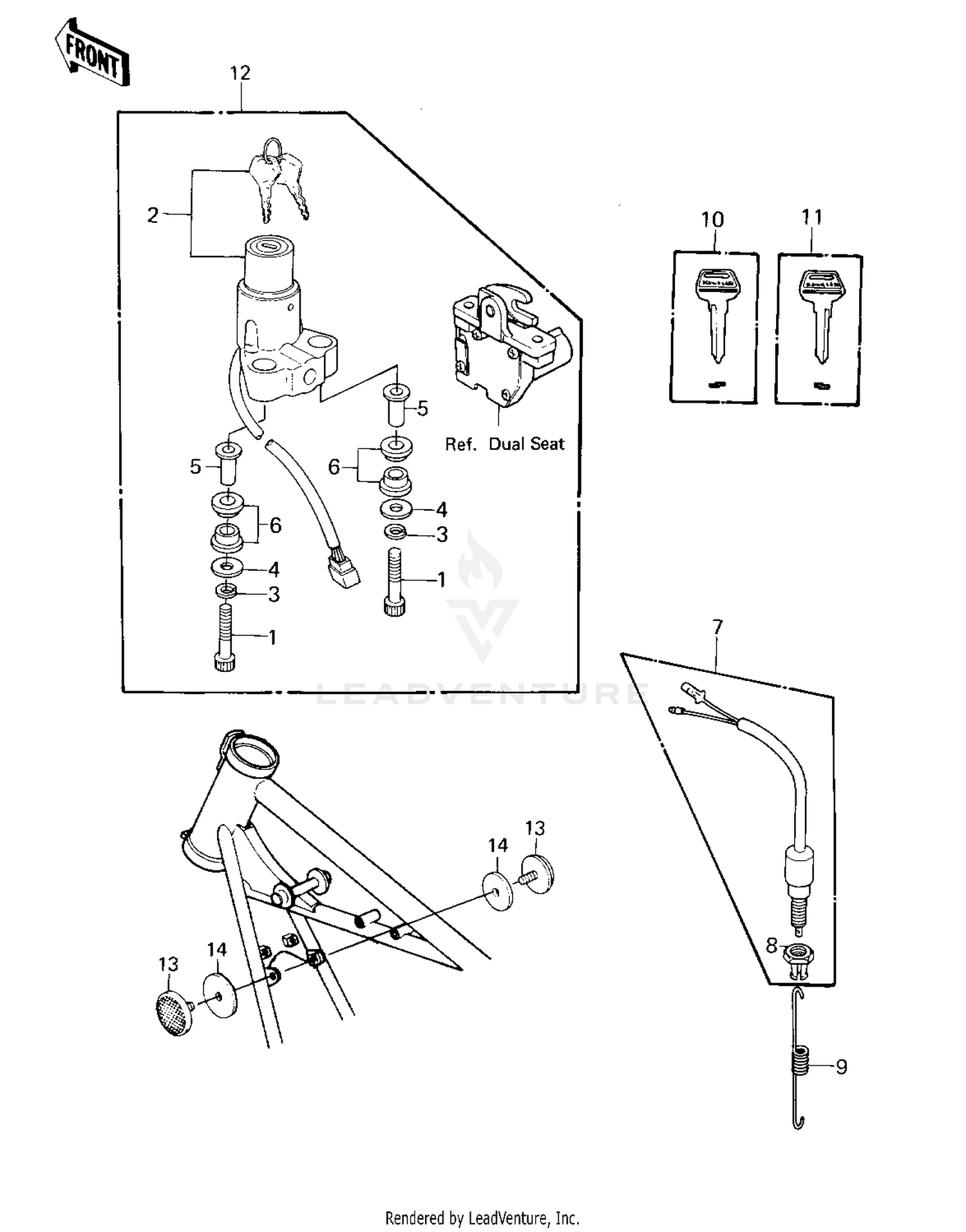 IGNITION SWITCH/LOCKS/REFLECTORS ('80 A1