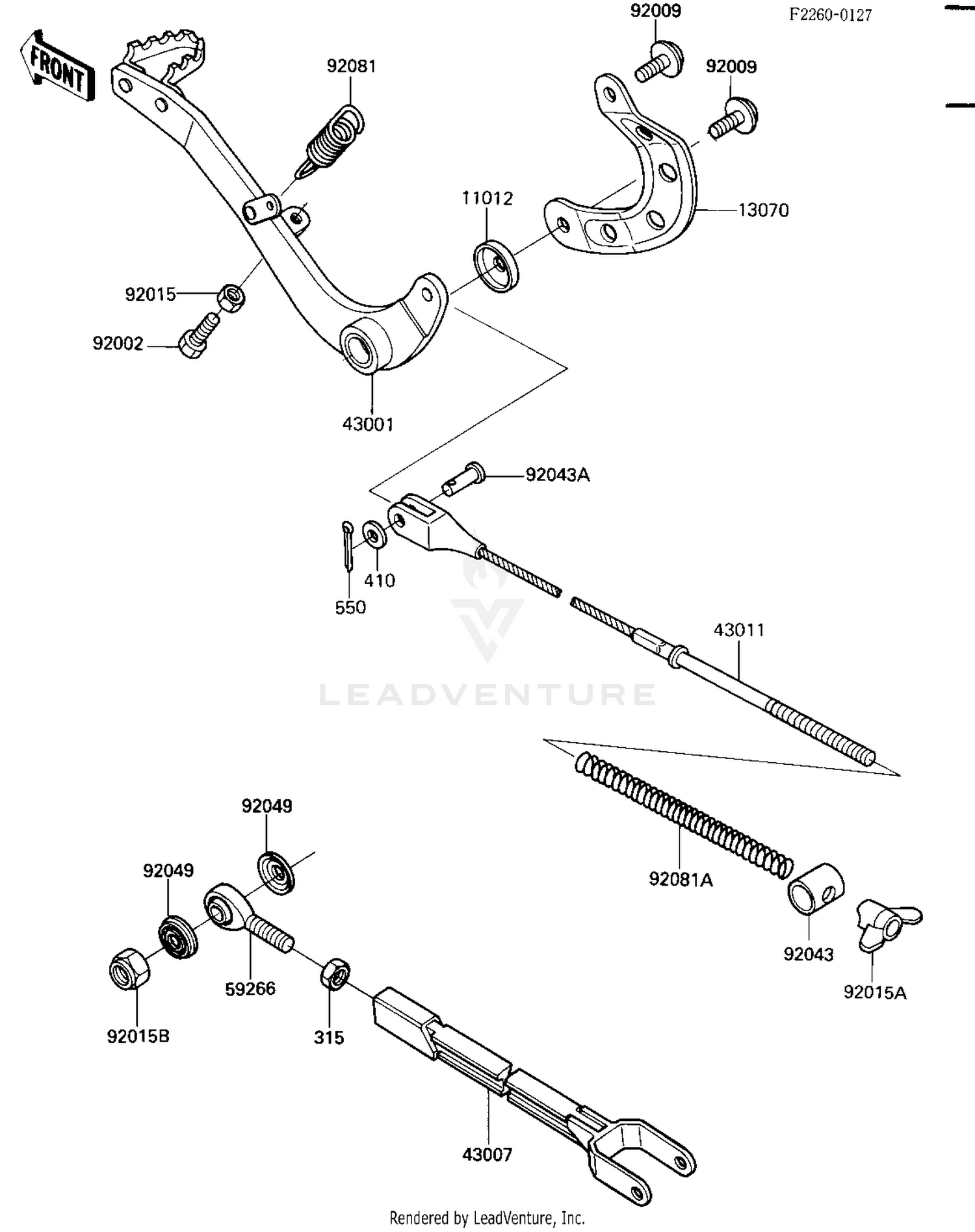 BRAKE PEDAL/TORQUE LINK ('84 A2)