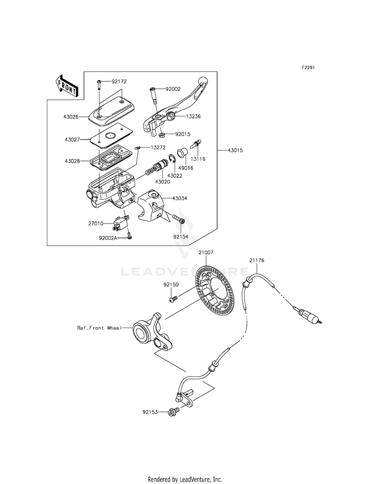 Front Master Cylinder Schematic