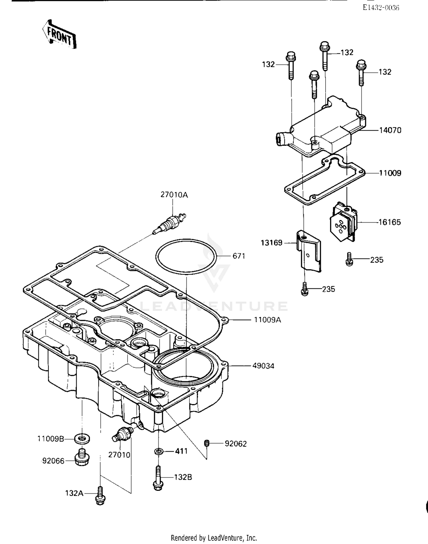 BREATHER COVER/OIL PAN (-E/NO. 003101)