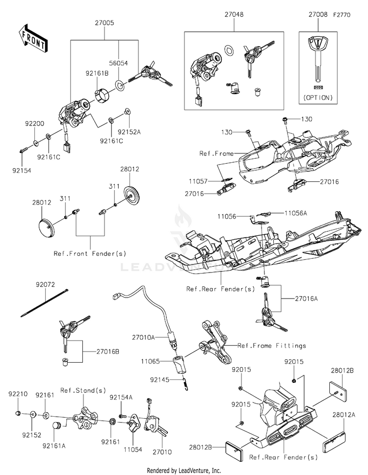 Ignition Switch/Locks/Reflectors Schematic