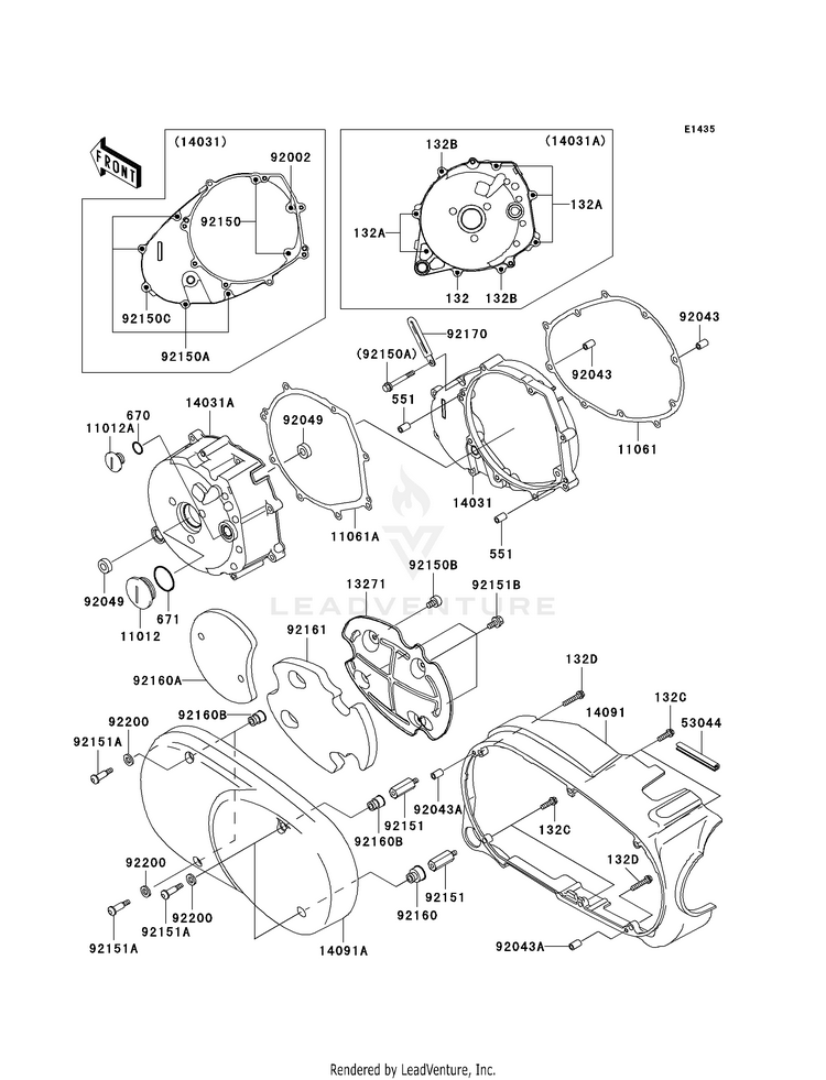 Left Engine Cover(S) Schematic
