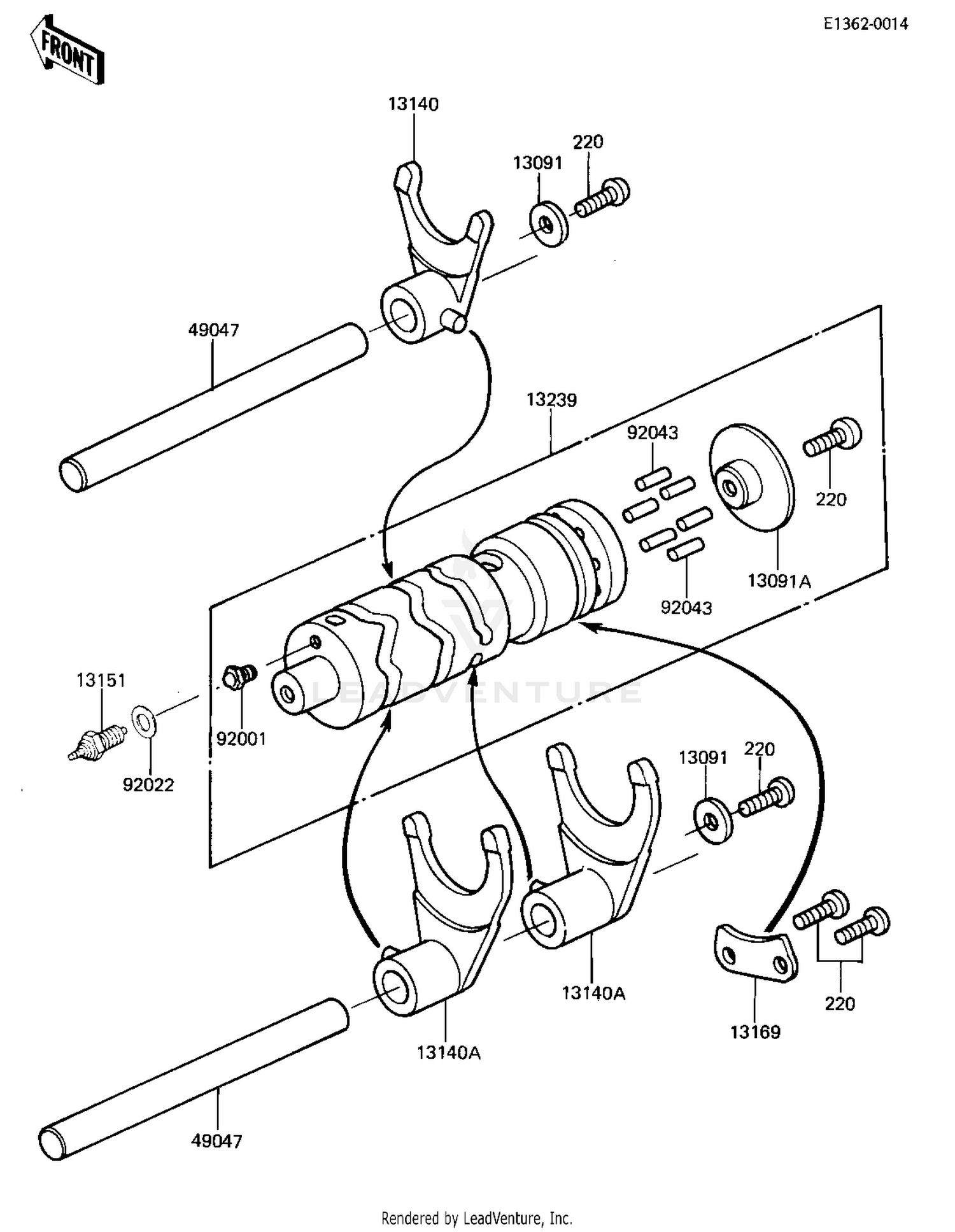 GEAR CHANGE DRUM & FORKS