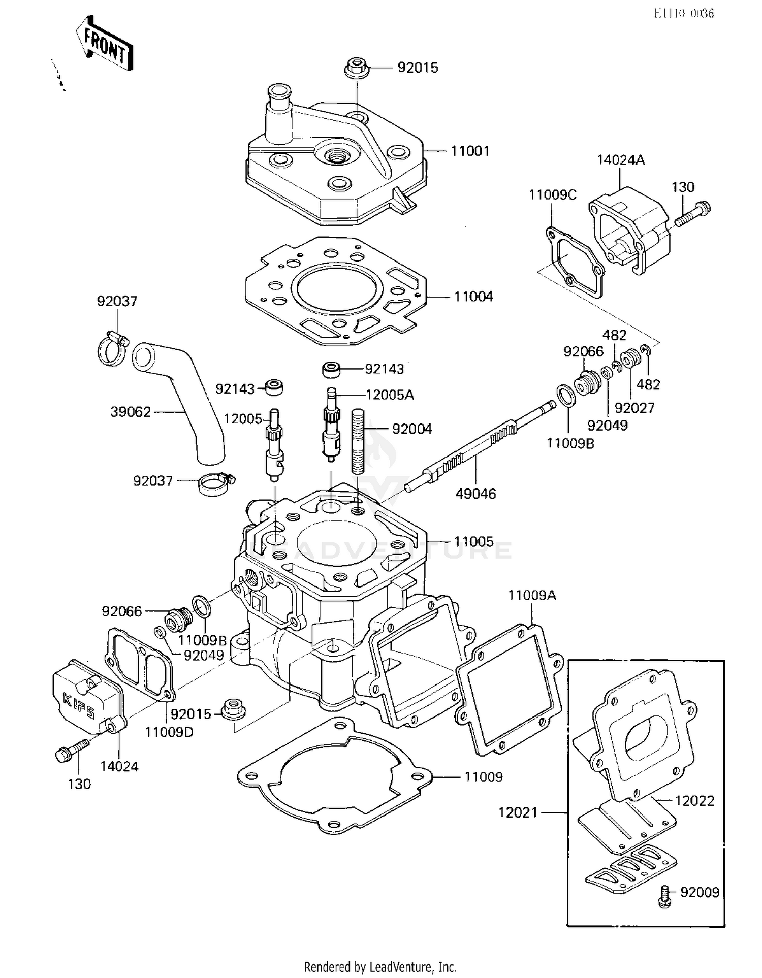 CYLINDER HEAD/CYLINDER/REED VALVE