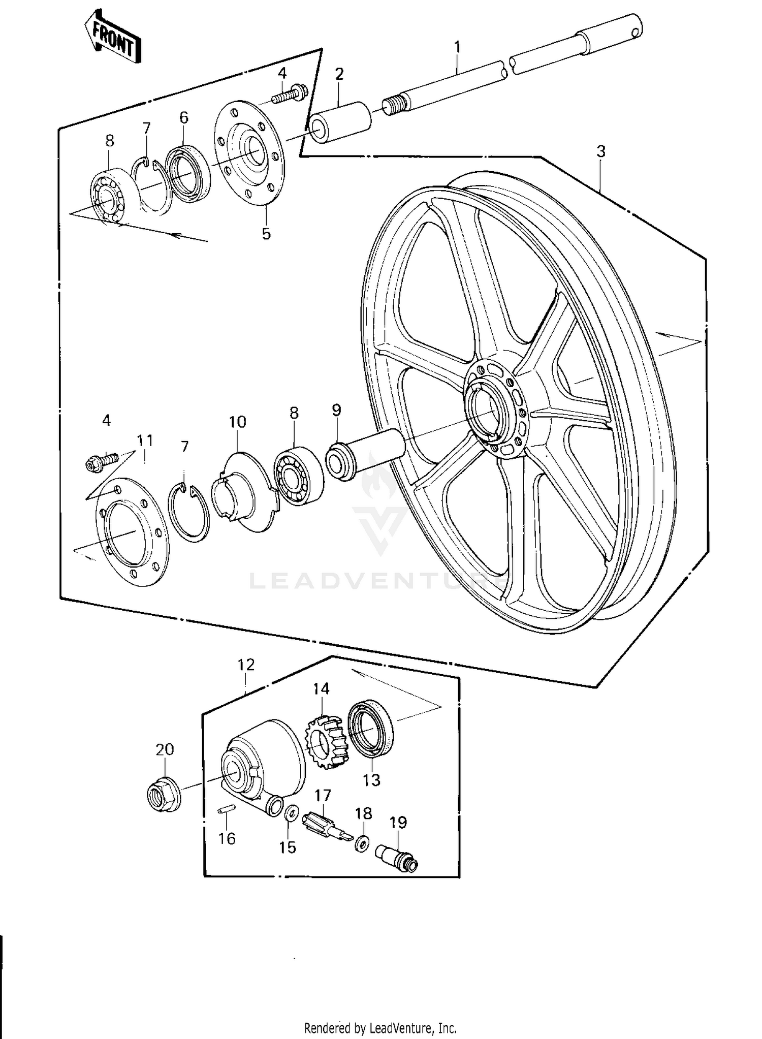 FRONT WHEEL/HUB