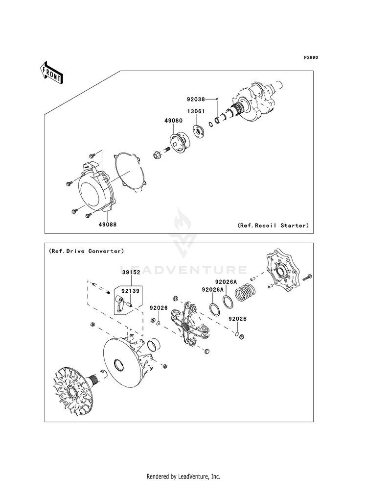 Optional Parts (D8f/D9f) KVF750D8F Brute Force 750 4x4i (2008) Schematic