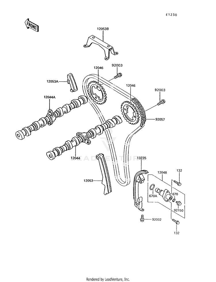 Camshaft(S)/Tensioner Schematic