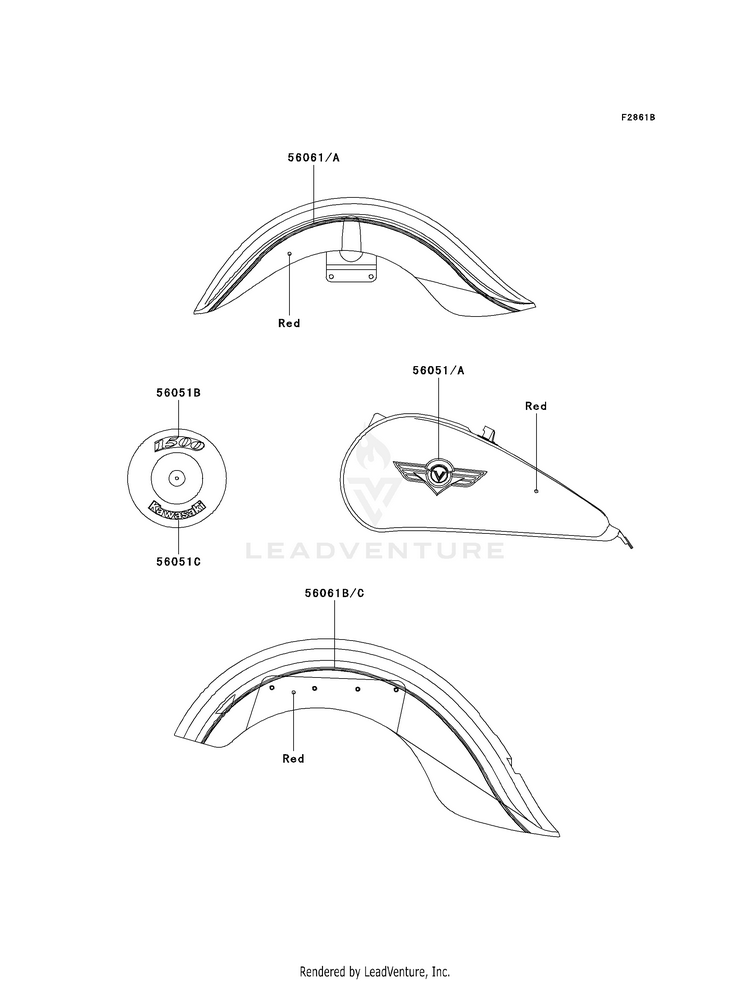 Decals (Red)(Vn1500-D2) Schematic