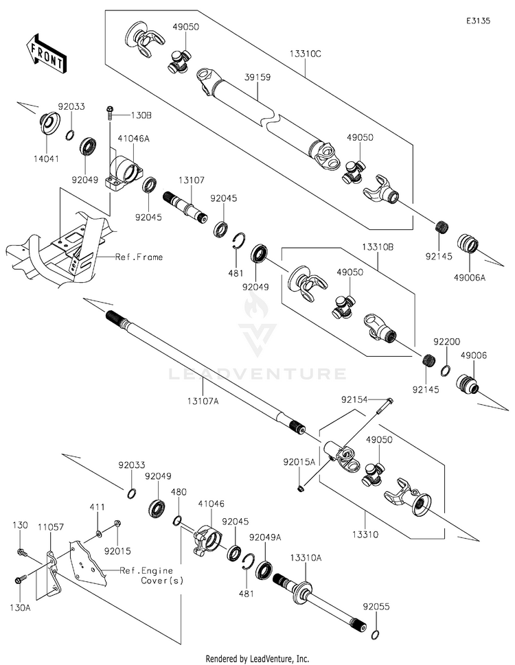 Drive Shaft-Propeller Schematic