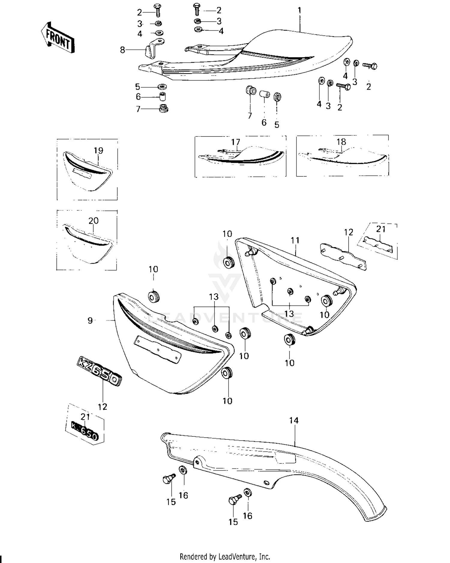 SIDE COVERS/SEAT COVER/CHAIN COVER