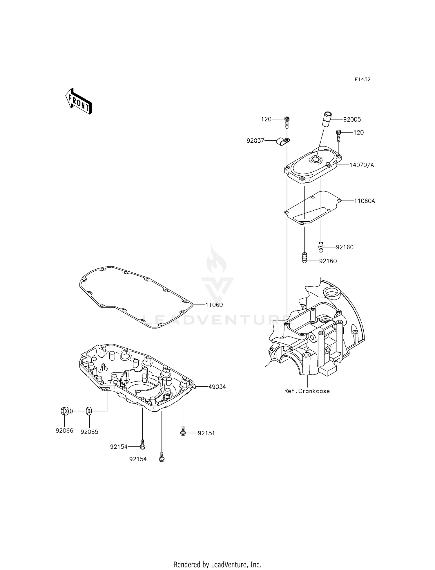 BREATHER COVER/OIL PAN