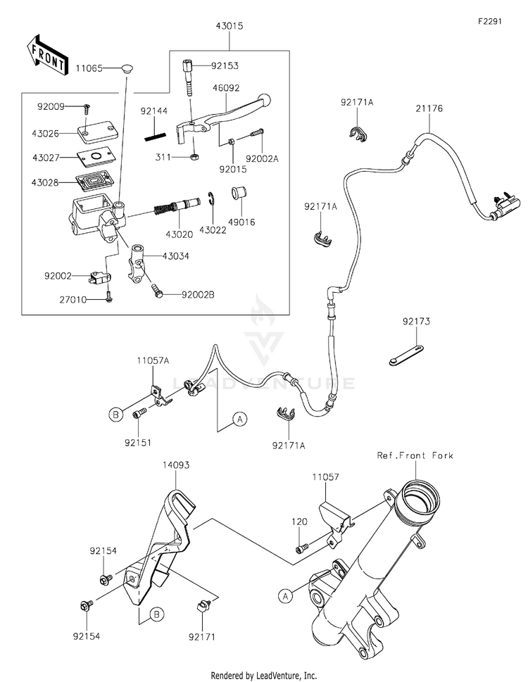 Front Master Cylinder Schematic