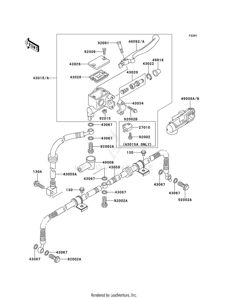 Front Master Cylinder Schematic