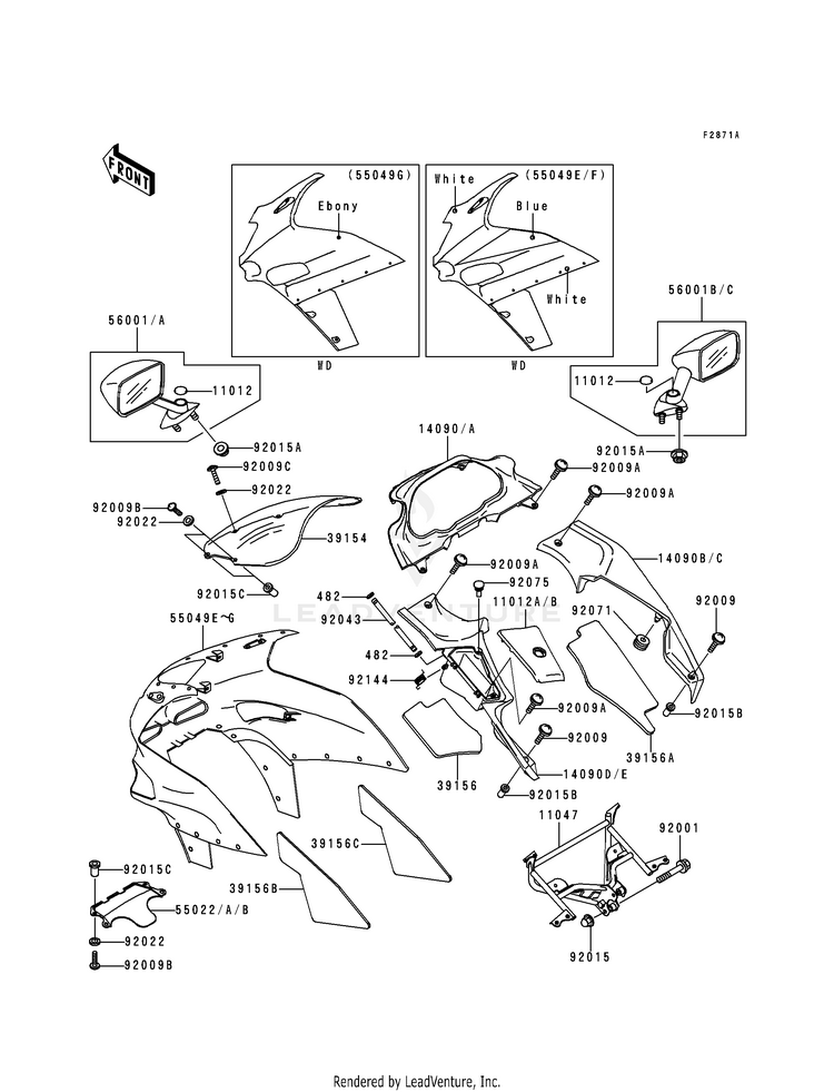 Cowling (Zx600-E2) Schematic