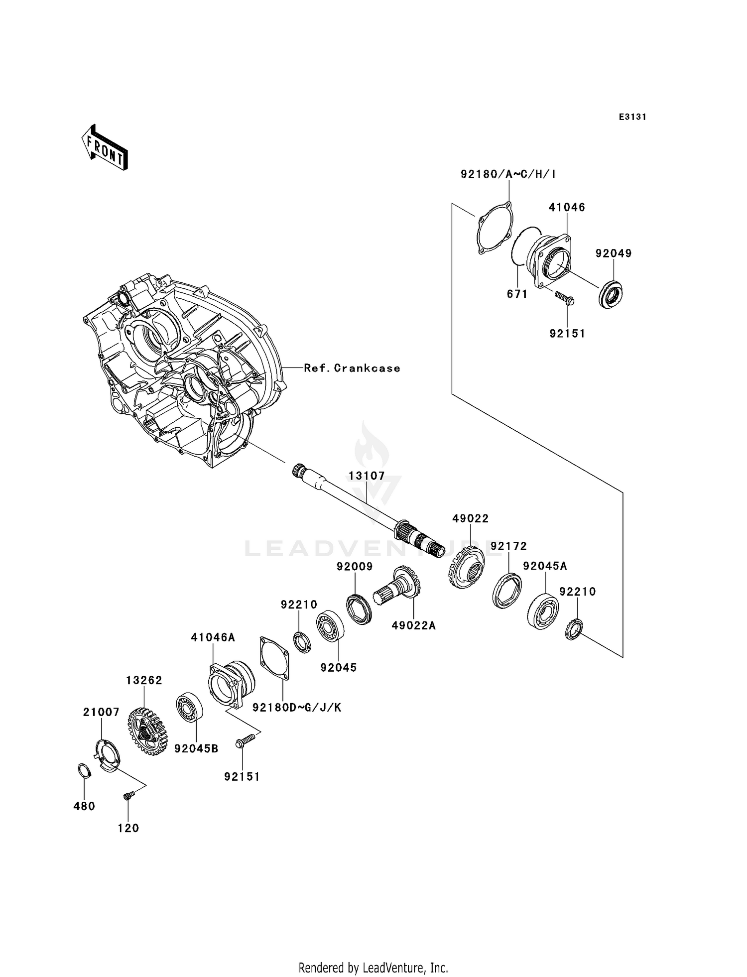 FRONT BEVEL GEAR