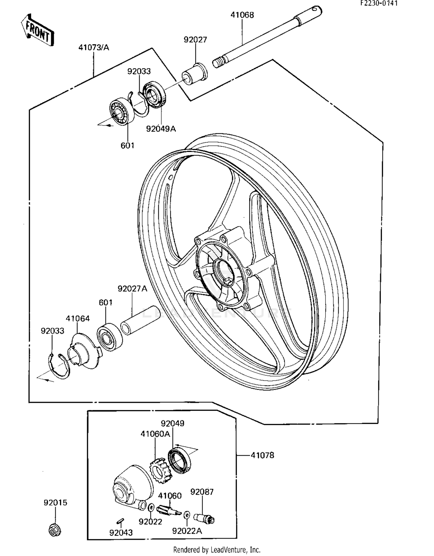 FRONT WHEEL/HUB