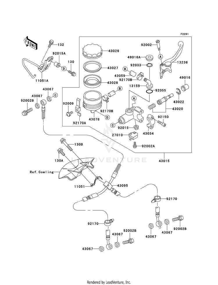 Front Master Cylinder Schematic